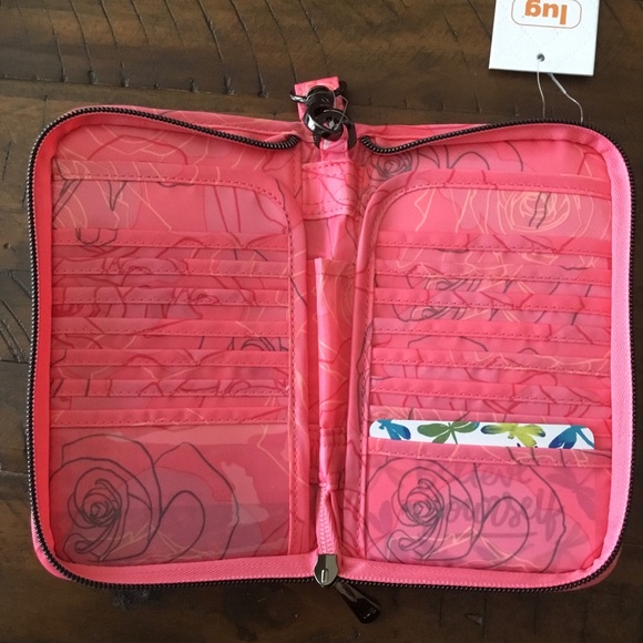 lug Limited Print Serenity Rose Tandem Wallet - Picture 3 of 11